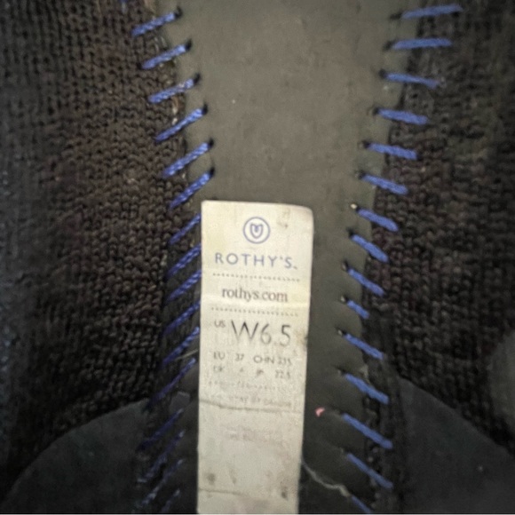 Rothy’s THE CLASSIC FLAT in Solid Black - Picture 7 of 11